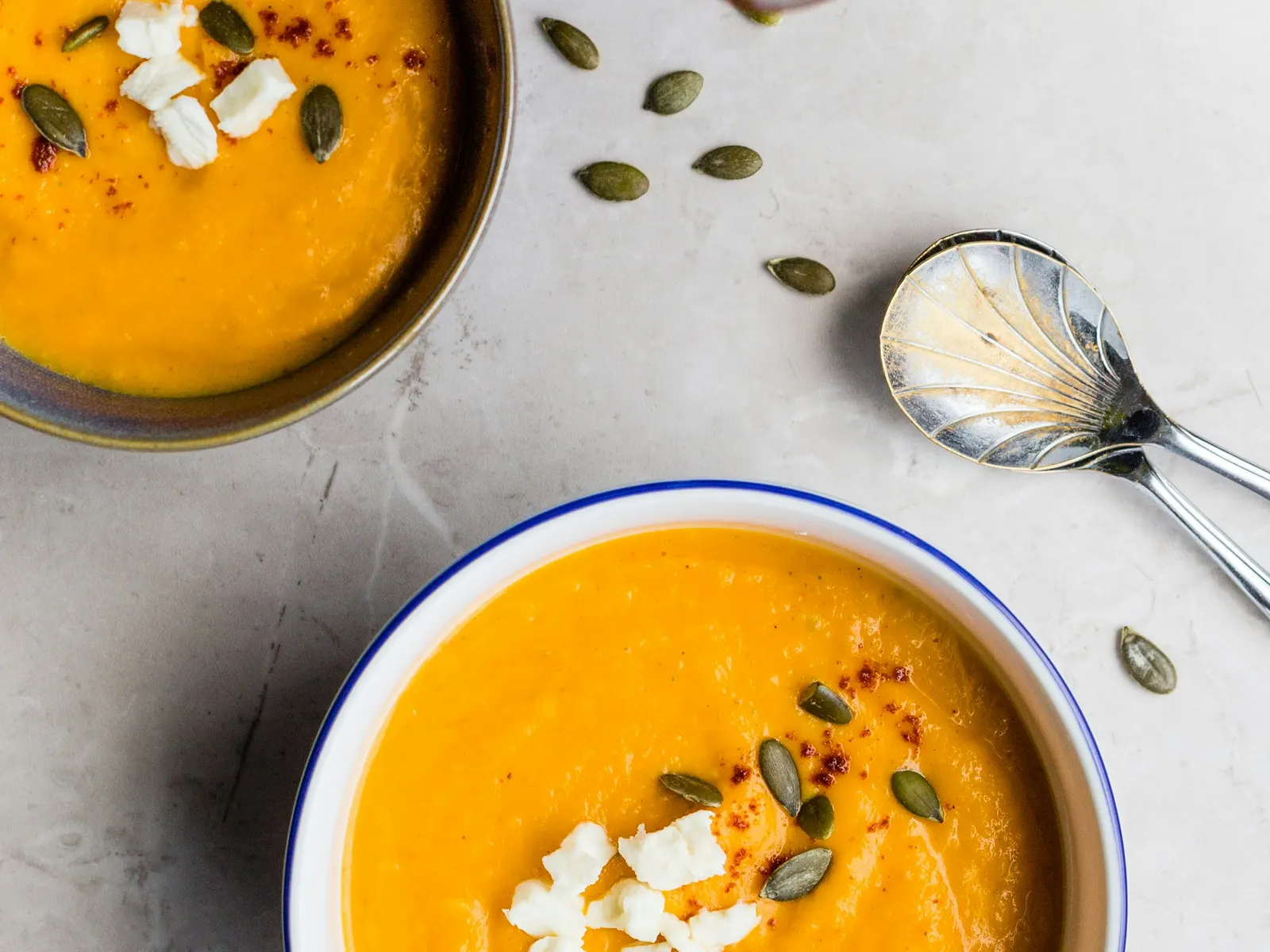 Bowl of red lentil soup
