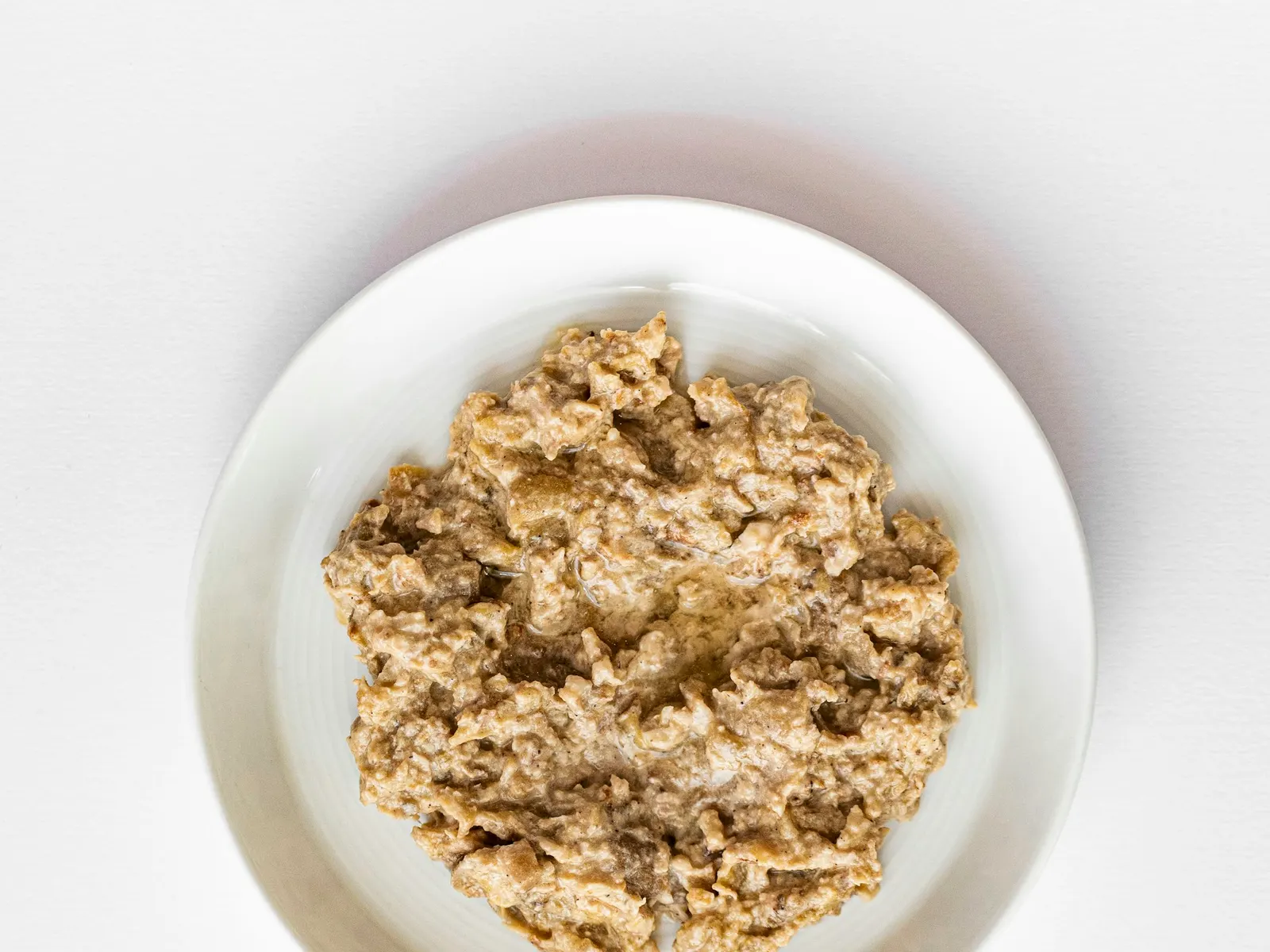 Bowl of creamy protein oatmeal